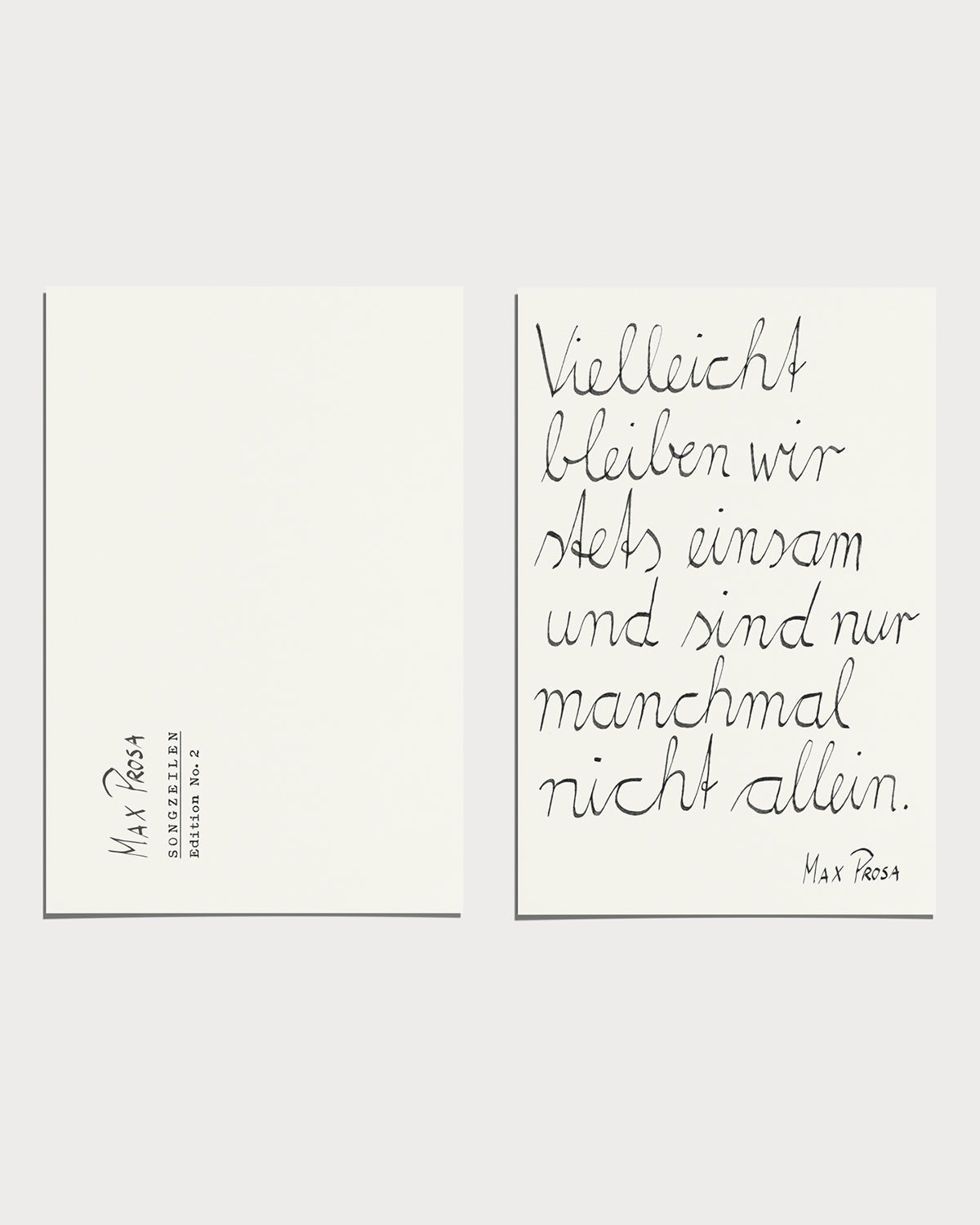 Postkarten Set - Songzeilen Edition No.2