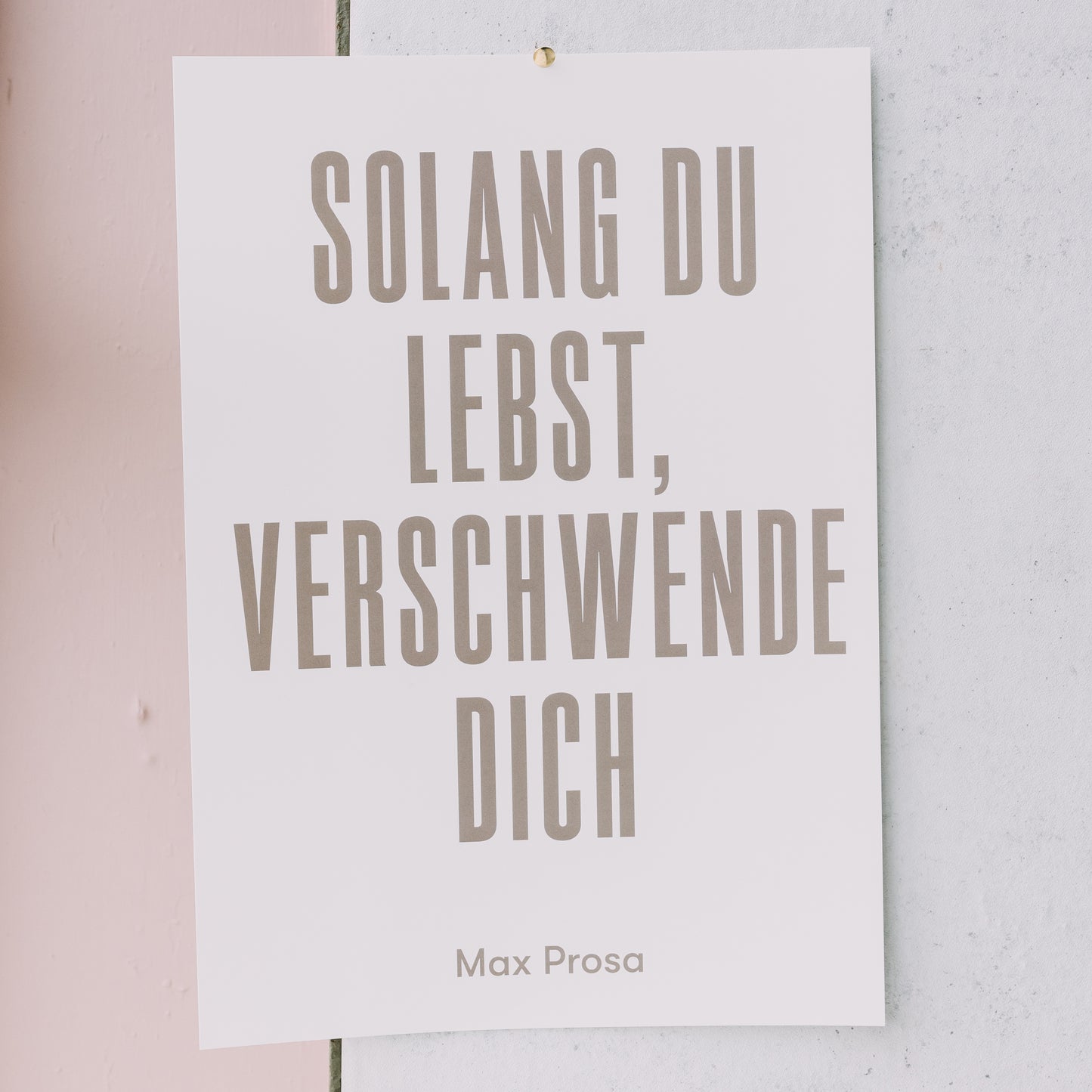 Poster "Solang du lebst" (A3)